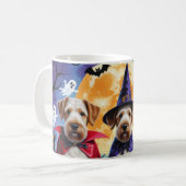 Mug Teckels Airedale Terriers Citrouille Halloween Drô (Devant gauche)