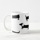 Mug Teckels en noir et blanc (Gauche)