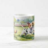 Mug Teckels Jack Russell Chiens joueurs Aquarelle (Centre)