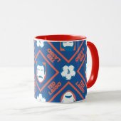 Mug Ted Lasso | Motif de diamant face et balle (Devant droit)