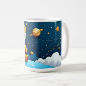 Mug Teddy Astronaute Observant les Étoiles (Devant droit)