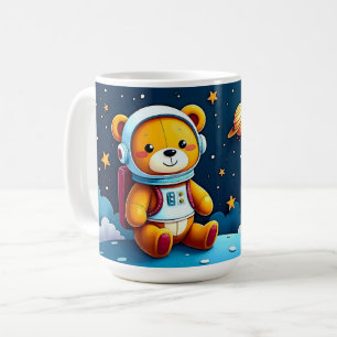 Mug Teddy Astronaute Observant les Étoiles