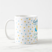 Mug Teddy Bear assis sur la Lune Baby Birth Statistiqu (Gauche)