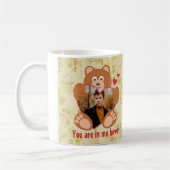 Mug Teddy Bear Holding Heart Photo Saint-Valentin (Gauche)
