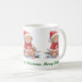 Mug Teddy Bear Joyeux Noël Musique (Devant droit)
