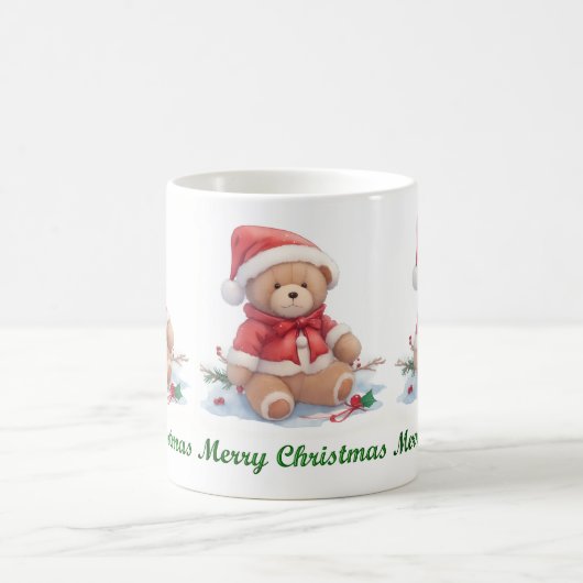 Mug Teddy Bear Joyeux Noël Musique (Centre)