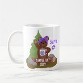 Mug Teddy Bear, Purple Girls Youth Organization Logo (Gauche)