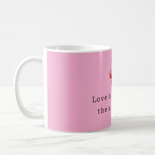Mug Teddy Bear Red Heart Balloons (Gauche)