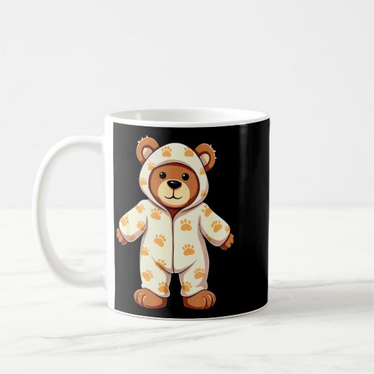 Mug Teddy Bear Wearing Pajamas (Gauche)