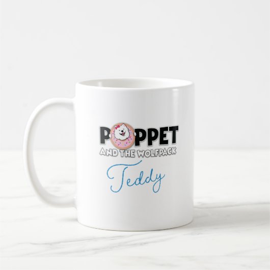 Mug Teddy dans une beigne (Gauche)