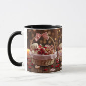 Mug Teddy Rose Basket Romantic Valentines Morning (Gauche)