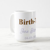 MUG TEE ANNIVERSAIRE JOYEUX ANNIVERSAIRE NOM MODERNE V (Devant gauche)