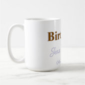 MUG TEE ANNIVERSAIRE JOYEUX ANNIVERSAIRE NOM MODERNE V (Gauche)