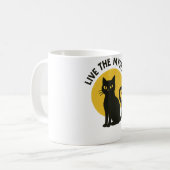 Mug Tee Chat Noir Lune Mystère (Devant gauche)