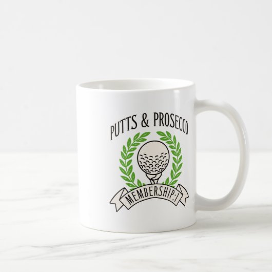 Mug Tee de golf pour femmes Putts And Prosecco pour da (Droite)
