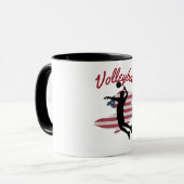 Mug Tee de volley-ball patriotique (Devant gauche)