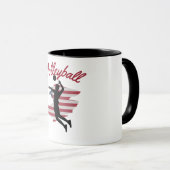 Mug Tee de volley-ball patriotique (Devant droit)