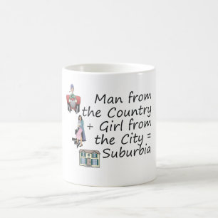 Mug TEE Man Country Girl City