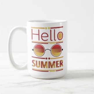 Mug Tee-shirt "Bonjour l'été" Lunettes de soleil Couch