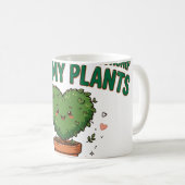 Mug Tee-shirt 'Dans une relation engagée avec mes plan (Devant droit)