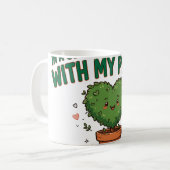 Mug Tee-shirt 'Dans une relation engagée avec mes plan (Devant gauche)
