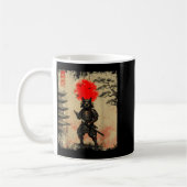 Mug Tee-shirt graphique drôle de chat samouraï d'art j (Gauche)