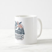 Mug Tee-shirt graphique vectoriel Cabine d'hiver patri (Devant droit)