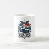 Mug Tee-shirt graphique vectoriel Cabine d'hiver patri (Centre)