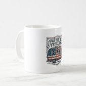 Mug Tee shirt graphique vectoriel de camping-car patri (Devant gauche)