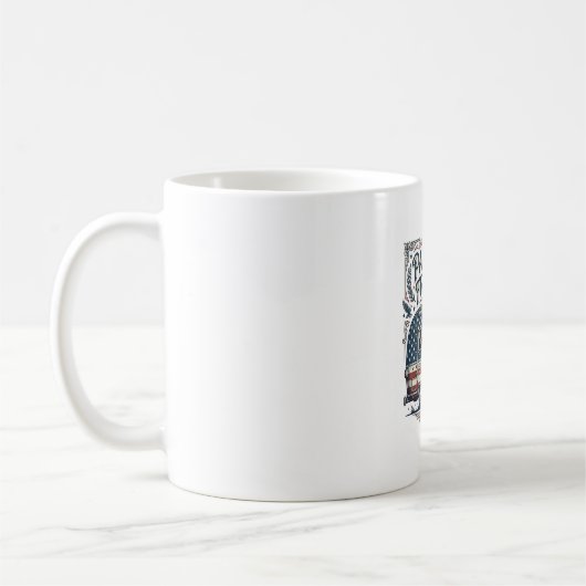 Mug Tee shirt graphique vectoriel de camping-car patri (Gauche)