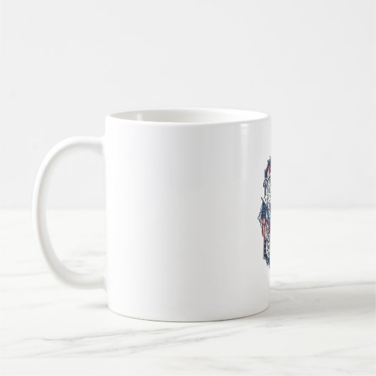 Mug Tee-shirt graphique vectoriel de fleuriste patriot (Gauche)