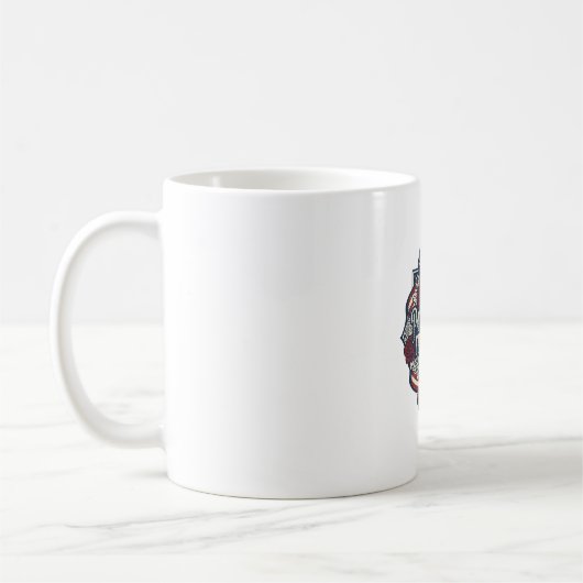 Mug Tee-shirt graphique vectoriel de jardin de campagn (Gauche)