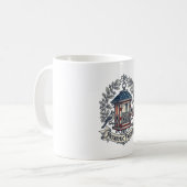 Mug Tee-shirt graphique vectoriel de mangeoire à oisea (Devant gauche)