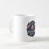 Mug Tee-shirt graphique vectoriel nuit de feu patrioti (Devant gauche)