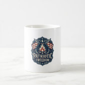 Mug Tee-shirt graphique vectoriel nuit de feu patrioti (Centre)