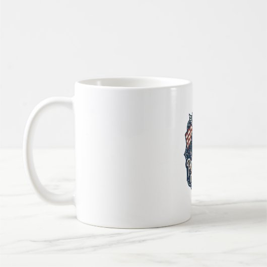 Mug Tee-shirt graphique vectoriel nuit de feu patrioti (Gauche)