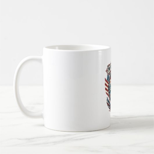 Mug Tee-shirt graphique vectoriel Patriotic Beachcombe (Gauche)