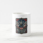 Mug Tee-shirt graphique vectoriel Patriotic Stargazer (Centre)