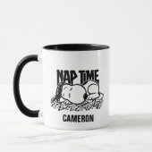 Mug Tee - shirt | Snoopy Nap Time | Ajouter Votre Nom (Gauche)