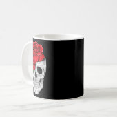 Mug Tee - shirts graphiques du crâne floral - Hallowee (Devant gauche)