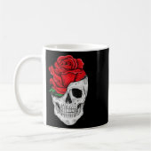 Mug Tee - shirts graphiques du crâne floral - Hallowee (Gauche)