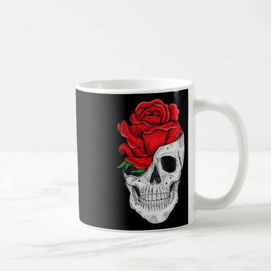 Mug Tee - shirts graphiques du crâne floral - Hallowee (Droite)