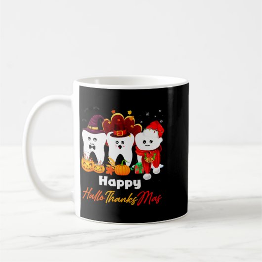 Mug Teeth Hallothanksmas Halloween Thanksgiving Christ (Gauche)