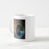 Mug Teinte Antique Oeil de Plume de Paon (Devant gauche)