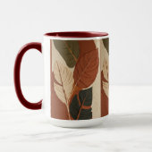 Mug Teintes de flux | Peinture Abstraite de la feuille (Gauche)