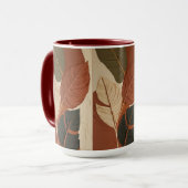 Mug Teintes de flux | Peinture Abstraite de la feuille (Devant gauche)