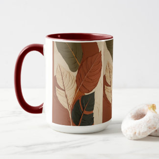 Mug Teintes de flux | Peinture Abstraite de la feuille