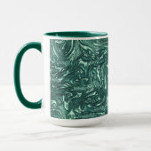 Mug Teintes de jade texturées et cyan verdâtre (Gauche)