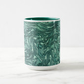Mug Teintes de jade texturées et cyan verdâtre (Centre)