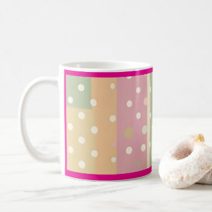 Mug Teintes pastel de rayures et de pois